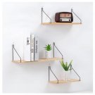 Storage Holders Simple wooden wall shelf in Nordic Solid wood partition rack Receiving brown