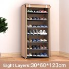 8 Layers Dustproof Assemble Shoes Rack DIY Home Furniture Non-woven Storage Shoe Shelf yellow