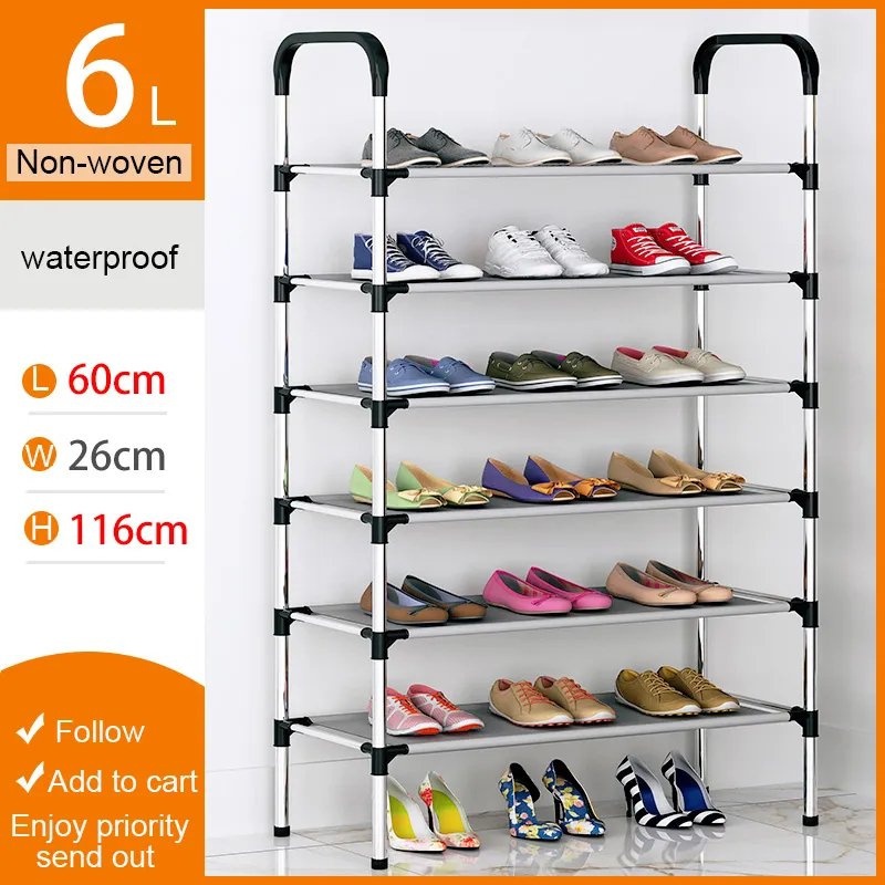 6 floors Simple Shoe Rack Multilayer Multifunctional Stand Holder