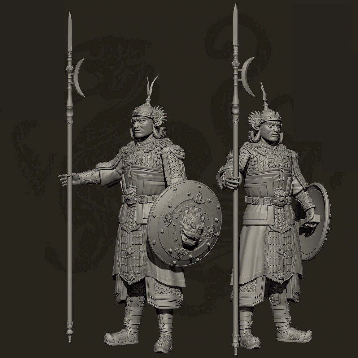 1 24 Scale Ancient Chinese Soldier Unpainted Model Kits Resin Figure Gk Yfww 2039