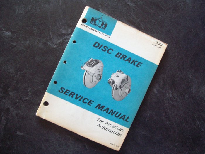 Kelsey-Hayes Disc Brake Service Manual 1969