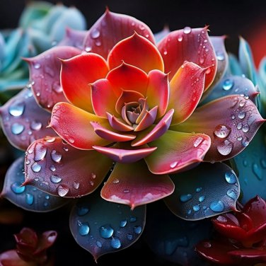Echeveria Green Red Pink Yellow Colorful Succulent Plants 200 PCS Seeds