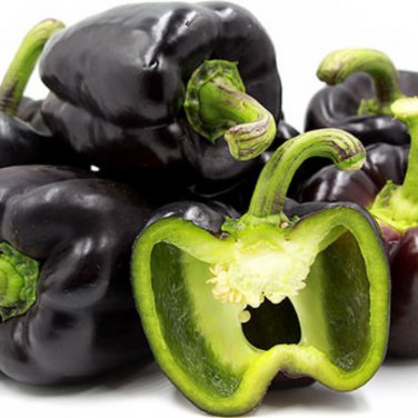 Black Giant Sweet Bell Pepper Hybrid F1 Vegetables 50 PCS Seeds