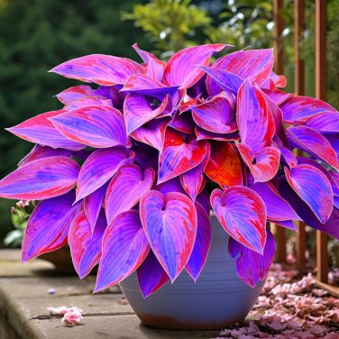 Hosta Seed Perennials Rose Red Leaves with White Edge - 200 Seeds