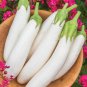 Long White Eggplants, Organic Heirloom Vegetables -  20 Seeds