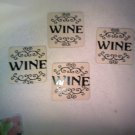 Wine Wood Coasters/ Set of 4