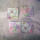 Flower Wood Coasters/ Set of 4