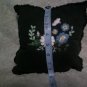 Embroidered Blue Pillow