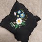Embroidered Blue Pillow