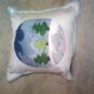 Embroidered Snowy Forest Pillow