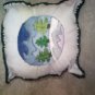 Embroidered Snowy Forest Pillow