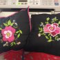 Embroidered Pink Flowers