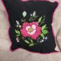 Embroidered Pink Flowers