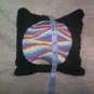 Embroidered Waves Pillow