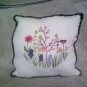 Embroidered White Pillow