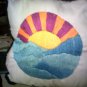 Embroidered Sun Pillow