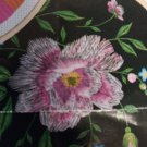 Embroidered Pillow Pink Flowers