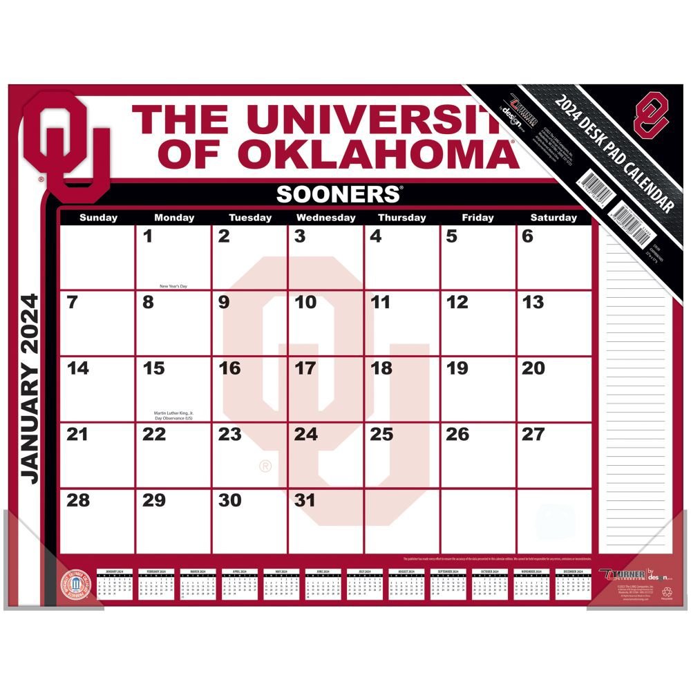 Oklahoma Sooners 2024 Desk Pad   657e95c3acec7 613294b 