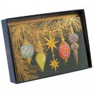 Ornaments and Pine on Green 8 Count Boxed Christmas Cards