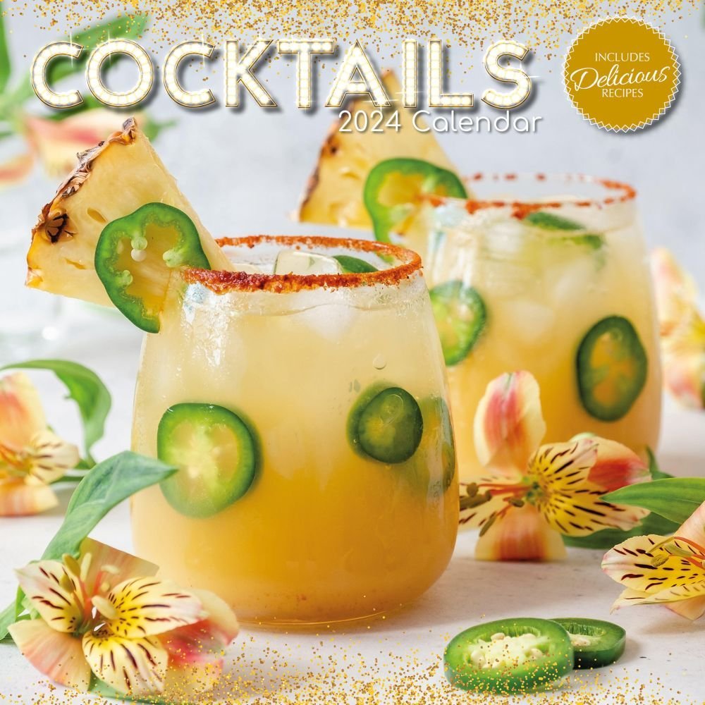 Cocktails 2024 Wall Calendar