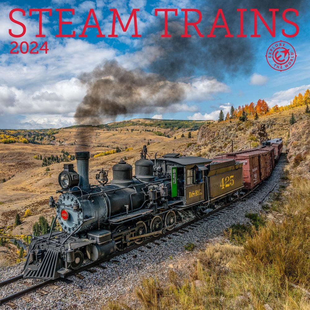 Steam Trains 2024 Wall Calendar