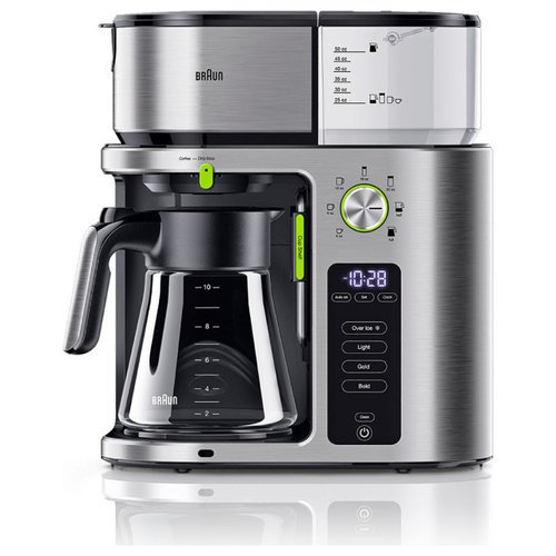 Braun MultiServe Drip Coffee Maker, Stainless Steel With 10Cup Glass