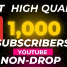 Get High Quality 1,000 YouTube Subscribers Channel promotion 100% organic Growth (Non Drop)