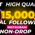 Get High Quality 15,000 Real Instagram Followers (Non Drop)