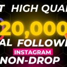 Get High Quality 20,000 Real Instagram Followers (Non Drop)