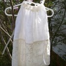 Vintage Linens Infant Daygown Chic & Shabby White Ecru Ribbons Crochet