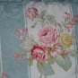 Chic & Shabby Pillow--Pink Roses, Ruffles, Sage Green, Home Decor