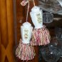 Vintage Salt Pepper Tassels Handmade JAPAN Unique Shabby Chic