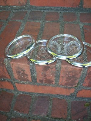 Vintage Silver Coasters for Drinks Paris Chic Modern Home Decor