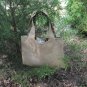 Shopping Bag Burlap Cotton Reversible Roses SHabby Chic Cottage Beach Lake House