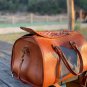 Airline Approved Handmade Leather Kilim Dog purse carrier