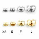 14K White & Yellow Solid Gold Earring Backs Large Medium Small 1 PAIR Butterfly