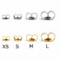 14K White & Yellow Solid Gold Earring Backs Large Medium Small 1 PAIR Butterfly