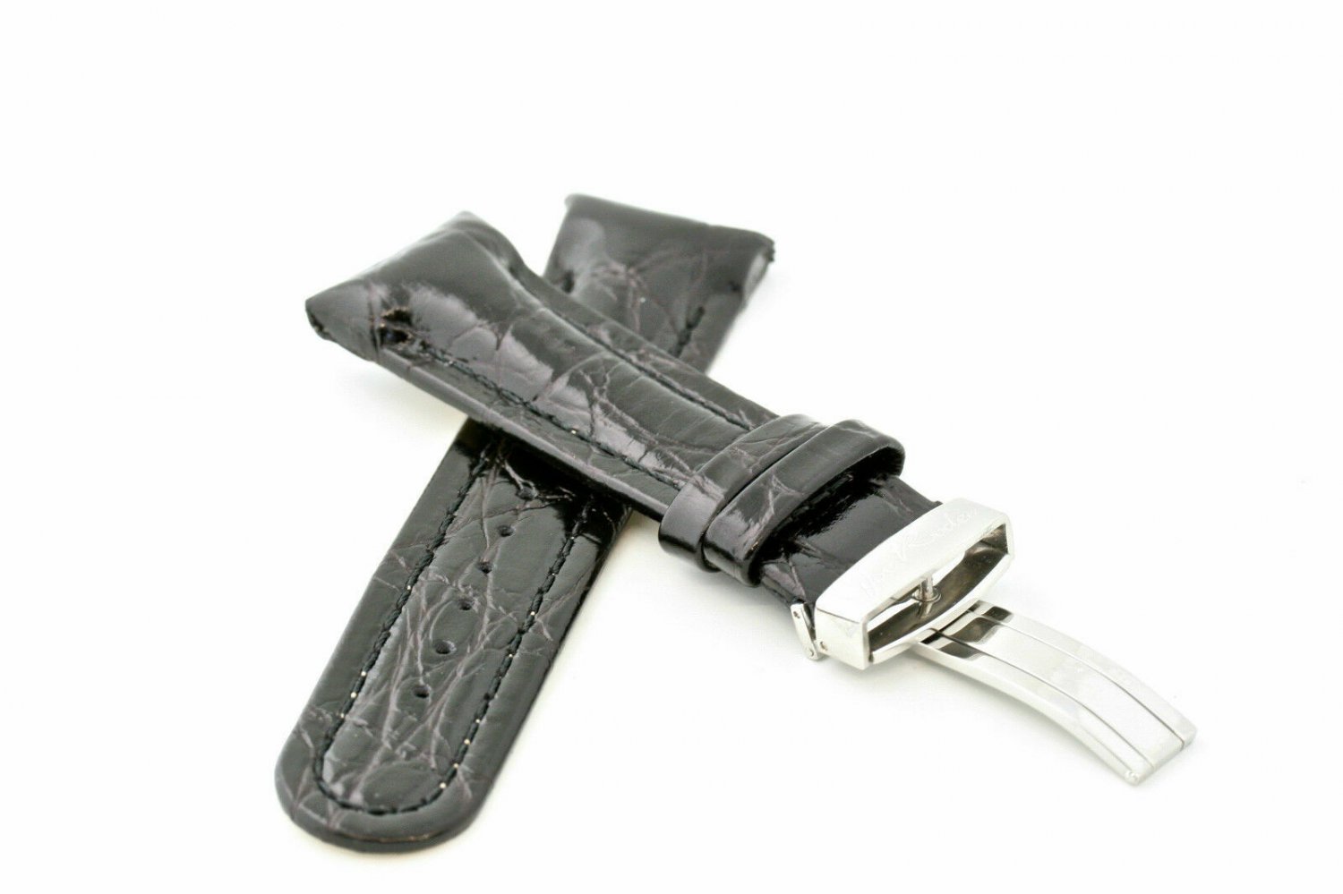 20mm 22mm 24mm BLACK LEATHER WATCH BAND JOE RODEO JOJO NEW JO JO