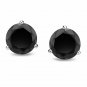 14K White Gold 0.50 CARAT Black Diamond Martini Set Stud Earrings