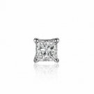 14k White Gold 0.50CT  Princess Single Diamond Stud Earring FAST SHIPPING