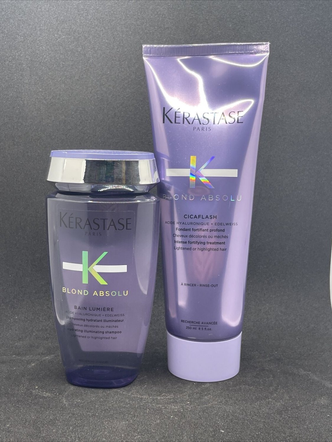 Kerastase Blond Absolu Bain Lumiere & Absolu Cicaflash Conditioner 8.5 oz ea.