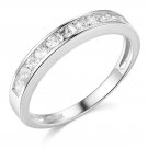 1 Ct Princess Cut Real 14k White Gold Engagement Wedding Anniversary Band Ring