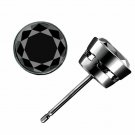 14K Black Gold 0.50 CARAT Natural Black Diamond Bezel Solitaire Single Stud