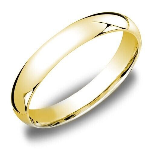 2mm 14k Yellow Gold Sterling Silver Men's/Women's Wedding Band Ring Size's 5-13