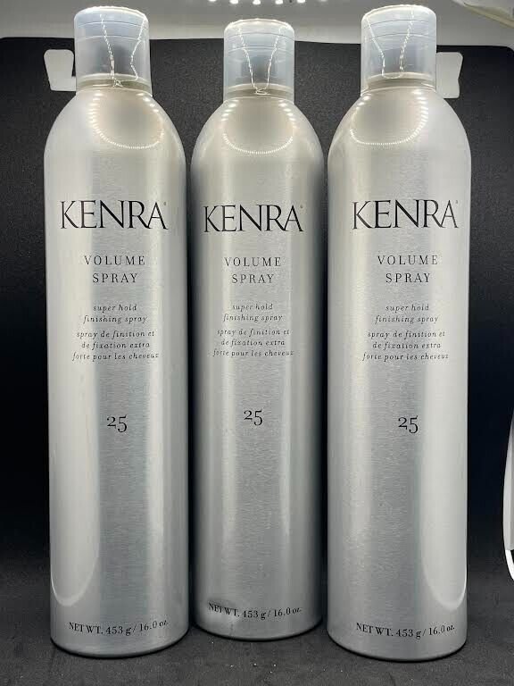 KENRA Volume Spray #25 Super Hold Finishing Hairspray 16 Oz 3 Pack FAST SHIPPING