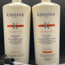 Kerastase Nutritive Bain Satin 2 Shampoo & Lait Vital Conditioner 34 Oz  W/PUMPS