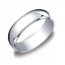 6mm 14k White Gold Over 925 Sterling Silver Men's Wedding Band Ring Size's 5-13
