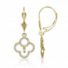 14K Yellow Gold 0.50 TCW Brilliant Drop Dangle Lever Back Earrings