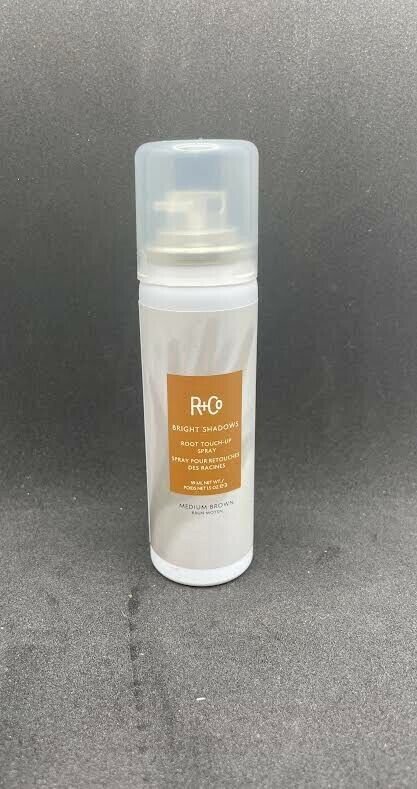 R+Co Bright Shadows Root Touch Up Spray Medium Brown 1.5oz/59ml FAST SHIPPING