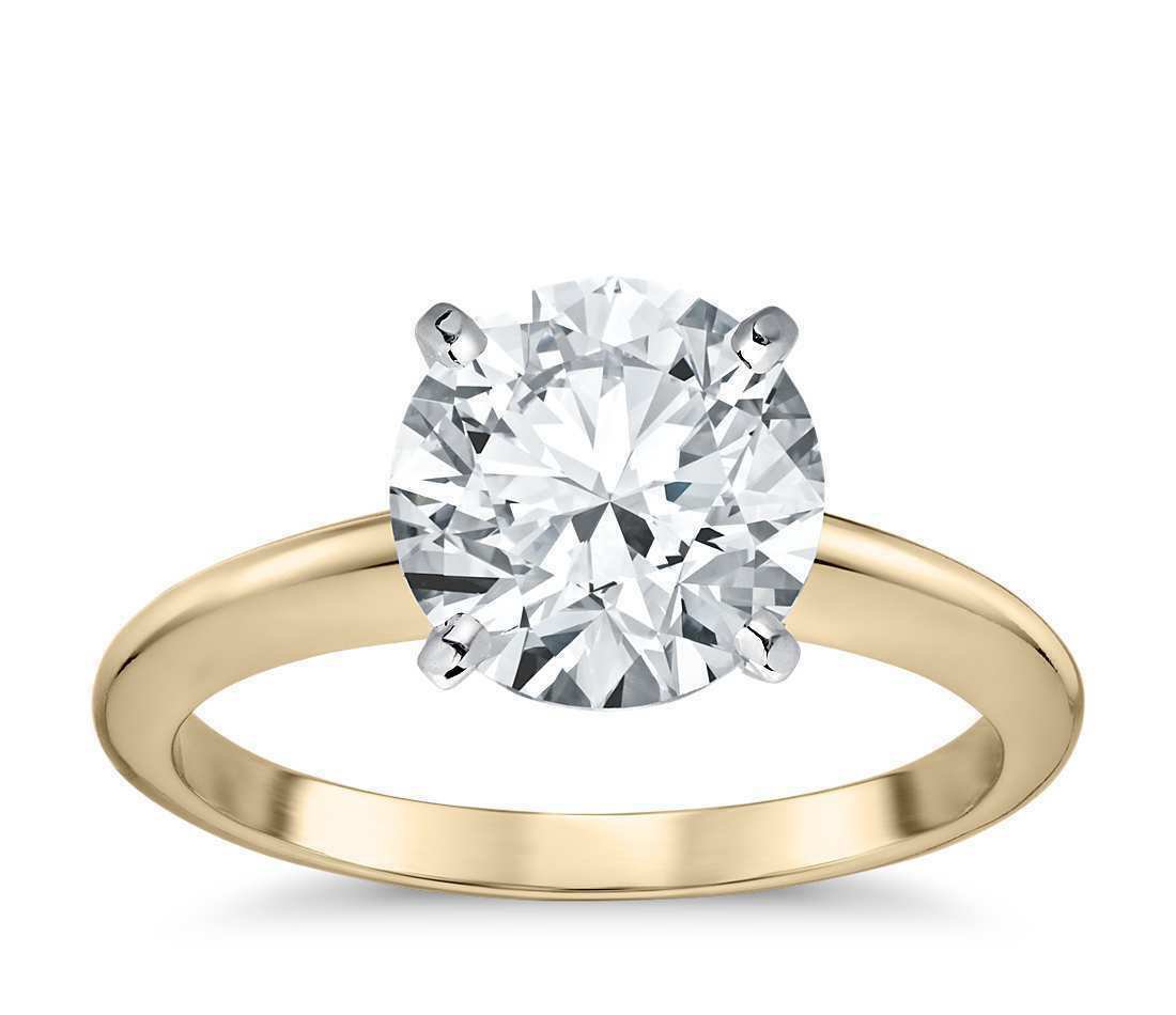14K GOLD 1.5CT SI1/F ROUND LAB DIAMOND BRILLIANT CUT SOLITAIRE ENGAGEMENT RING